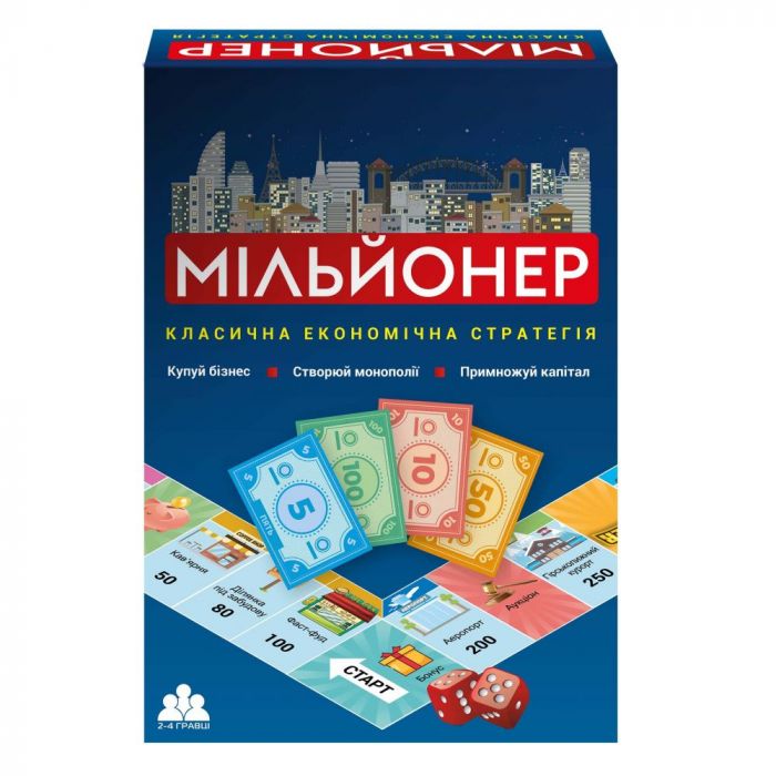 Дитяча настільна гра мільйонер 2244_C (аналог монополія)