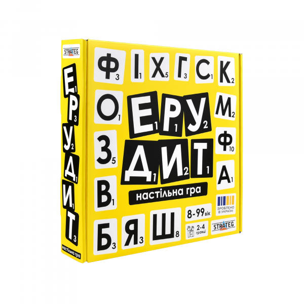 Настільна гра Strateg Ерудит ( Вік 8+) українською мовою (30619)