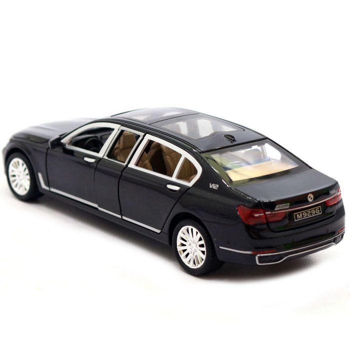 Дитяча іграшка автомобіль BMW 760LI чорний колір (відео в описі) 7695 (7965) АВТОПРОМ, відчиняються двері, світло та звук