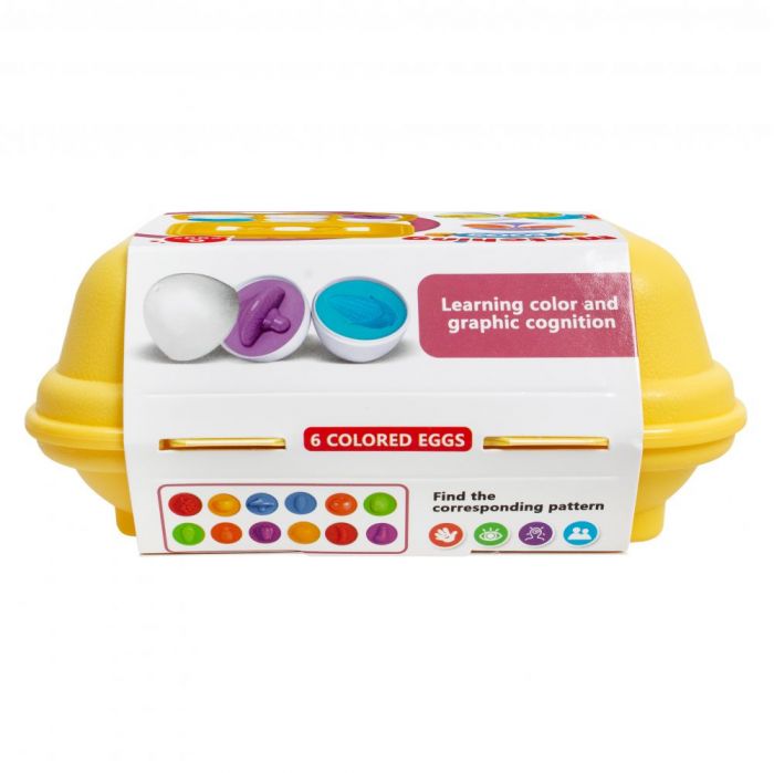 Дитяча іграшка гра головоломка сортер яйця 6 шт DF28 MAYA TOYS фрукти та овочі