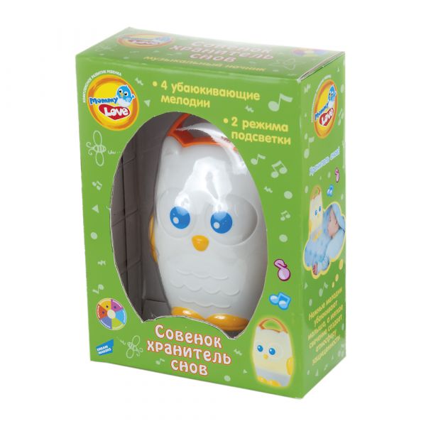 Дитяча іграшка музичний нічник совеня 589A MOMMY LOVE-ELECTRONI, відео в описі