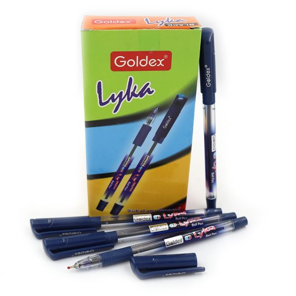 Ручка масляна Goldex LYKA 1262 Індія Blue 0,7мм з грипом