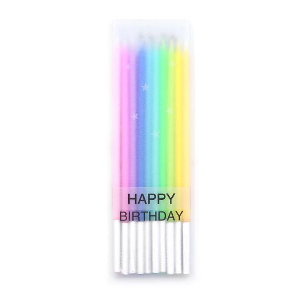 Свічки (свічка) для торта набір 10 шт Rainbow candle блістер 9311