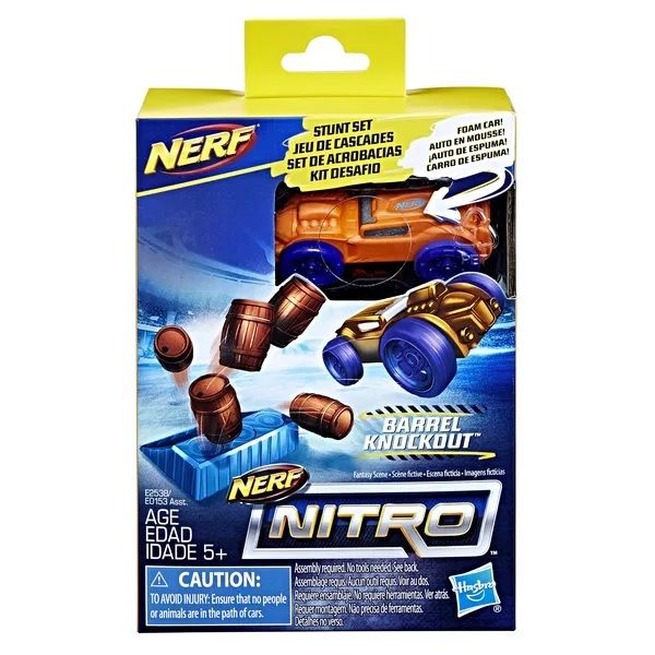 Дитячий ігровий набір Hasbro Nerf Nitro Zapblast перешкода і коричнева машинка (E2538) ( відео в описі)
