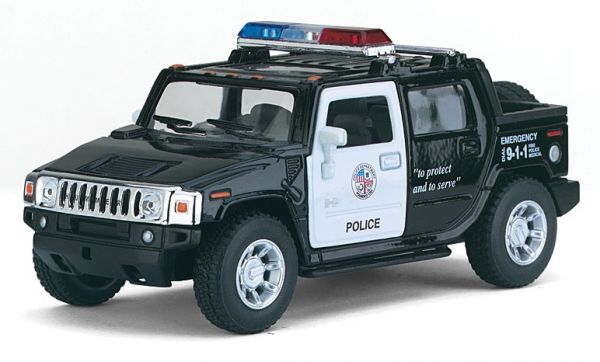 Дитяча іграшка поліцейський автомобіль 2005 Hummer H2 SUT (police) KT 5097 WP метало - пластиковий корпус, відчиняються двері