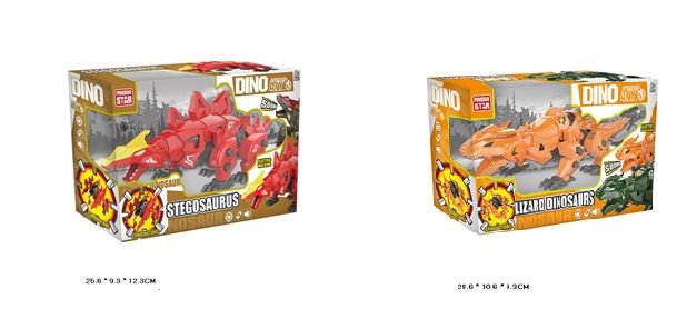 Дитяча іграшка конструктор фігурка динозавра Dino з інструментами ST99-3A/4A 2види, 51-52дет., кор.
