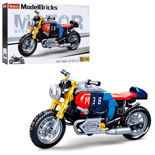 Дитяча іграшка конструктор мотоцикл M38-B0958 Model Bricks 197 деталей
