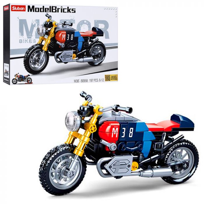 Дитяча іграшка конструктор мотоцикл M38-B0958 Model Bricks 197 деталей