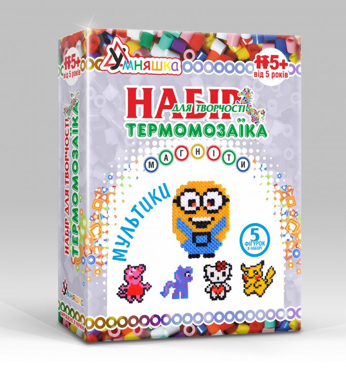 Набір для творчості магніти з термомозаїки мультики ТТМ-004 ТМ Умняшка