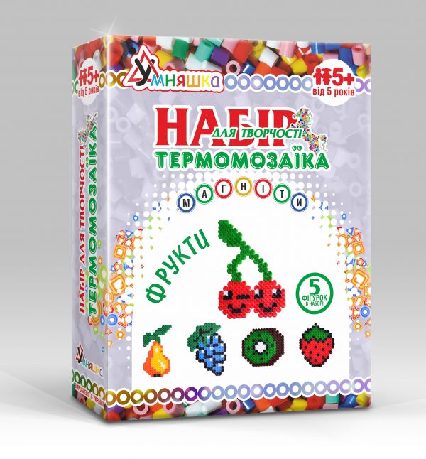 Набір д/творчості "Магніти з термомозаїки "Фрукти", ТМ-010 Умняшка