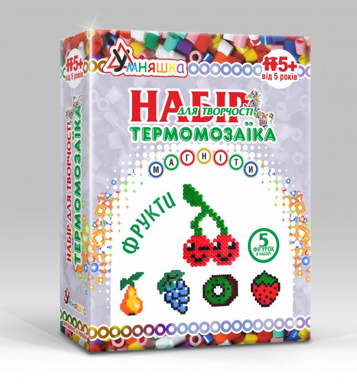 Набір д/творчості "Магніти з термомозаїки "Фрукти", ТМ-010 Умняшка