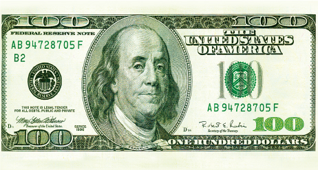 Конверт подарунковий для грошей купюри 0999 (100 доларів)