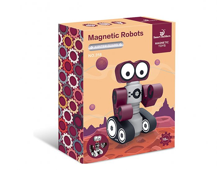 Дитяча іграшка розвиваюча конструктор магнітний робот, 7 деталей MAGNETIC TOYS®, арт.318