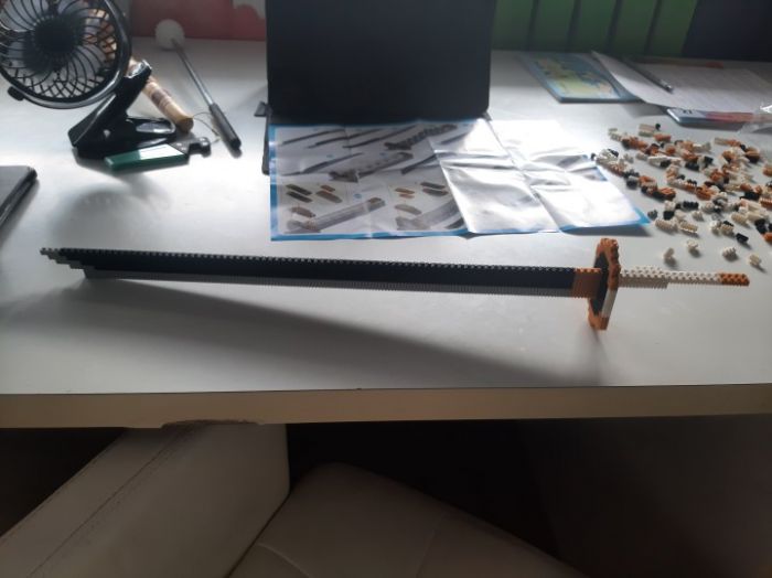 Дитяча іграшка конструктор катана меч самурая 429 деталей LINKGO 68432 Connection block