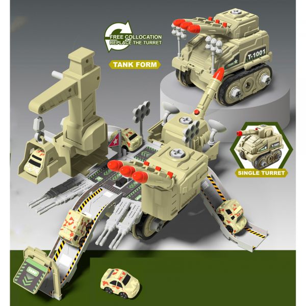 Дитяча іграшка автопакінг конструктор 269-69 ASSEMBLY DIY TOYS 31 деталь набір гірка танк з машинками
