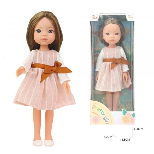 Дитяча іграшка лялька пупс в сукні з бантом, розмір 33см LS1301-5 LS