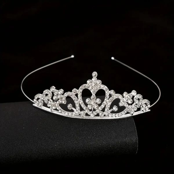Діадема (тіара) корона A-78 колір срібро (silver), матеріал метал 165573 tiara