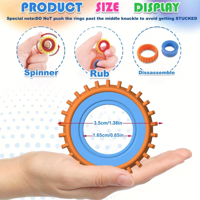 Антистрес іграшка спінер сенсорне кільце (4560) ціна за 1 шт (відео в описі)