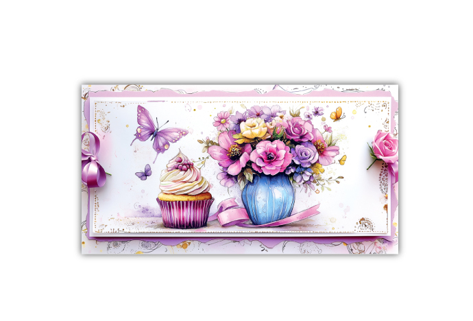 Конверт подарунковий для грошей нейтральний жіночий 0203