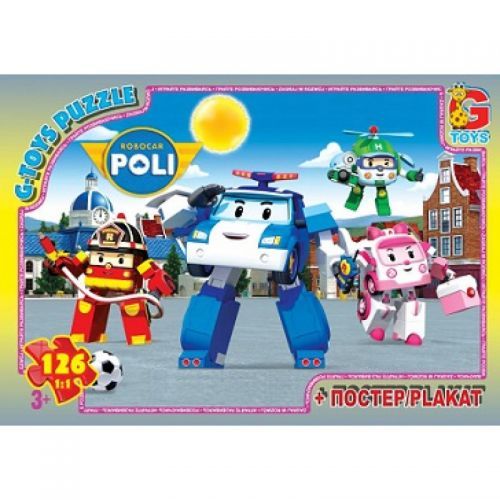 Пазли ТМ "G-Toys" із серії "Робокар Поллі", 126 елементів