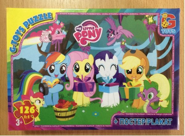 Пазли ТМ G-Toys із серії "My little Pony" (Маленька поні), 126 ел.