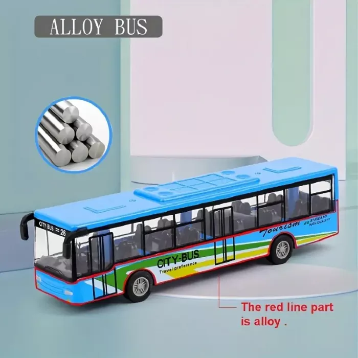 Дитяча іграшка автобус метало-пластиковий корпус 48155