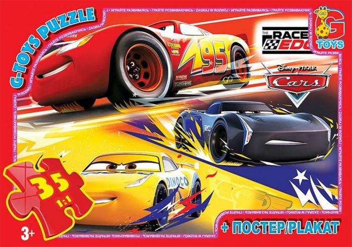 Пазли для дітей ТМ G-Toys із серії Тачки 35 елементів Z10187