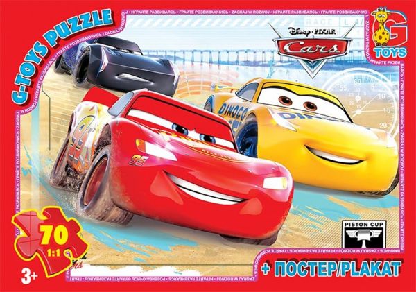 Пазли для дітей ТМ G-Toys із серії Тачки 70 елементів Z10190