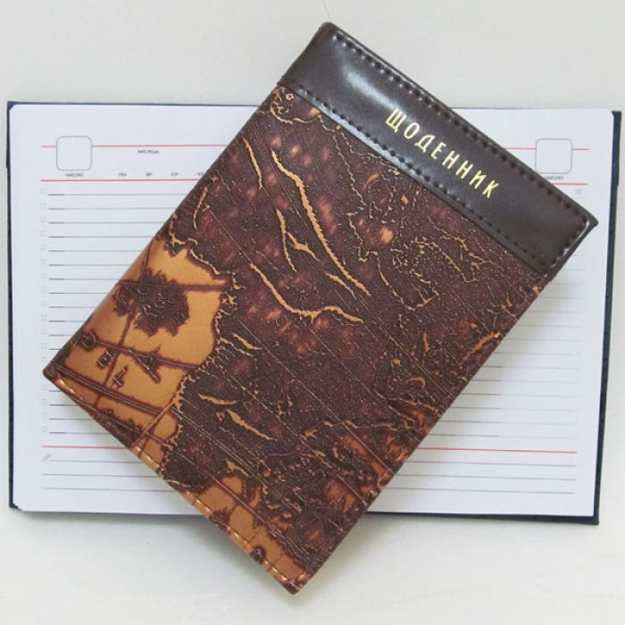 Щоденник блокнот не датований лінія, обкладинка мапа (160P Глян мапа), розмір А6 (EA-1959-A6, 1959-A6)