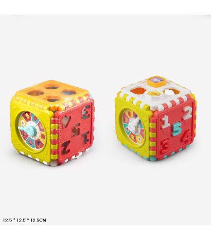 Дитяча іграшка кубик конструктор сортер арт. 813,6-ть елементів,плівці 12,5*12,5*12,5см