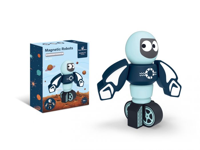 Дитяча іграшка розвиваюча конструктор магнітний робот, 7 деталей MAGNETIC TOYS®, арт.317