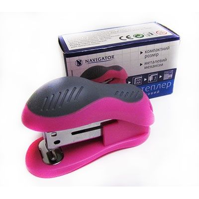 Зшивач степлер №24/6 15арк пластик міні 75321-NV Navigator