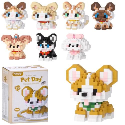 Дитяча іграшка конструктор (213 - 224 деталей) тваринка K208-9-13-4-7-9-23-5 серія: пікселі , 8 видів