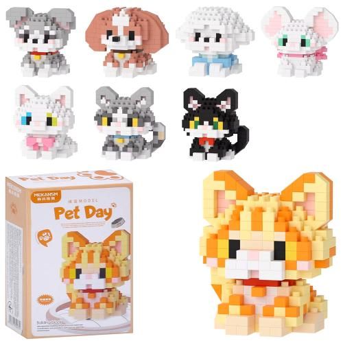 Дитяча іграшка конструктор (213 - 224 деталей) тваринка K211-5-6-8-20-1-2-4 серія: пікселі , 8 видів