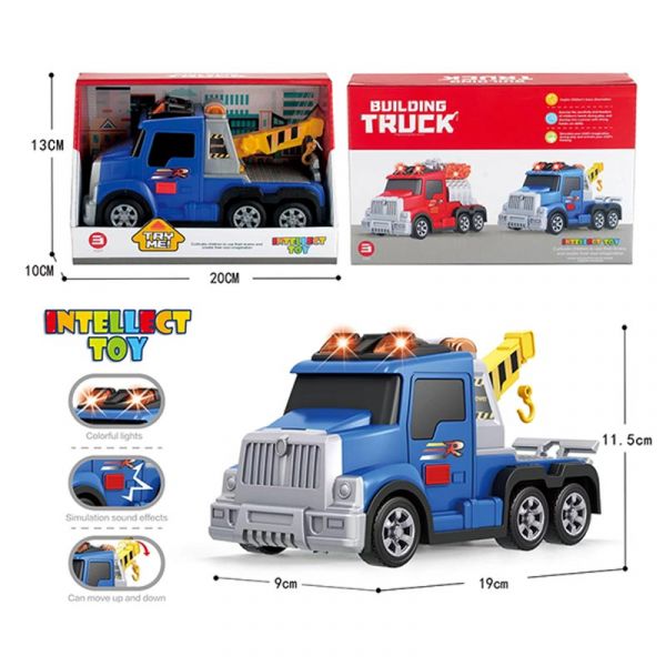 Дитяча іграшка машинка XH325-B евакуатор на батарейках світло звук, відео в описі