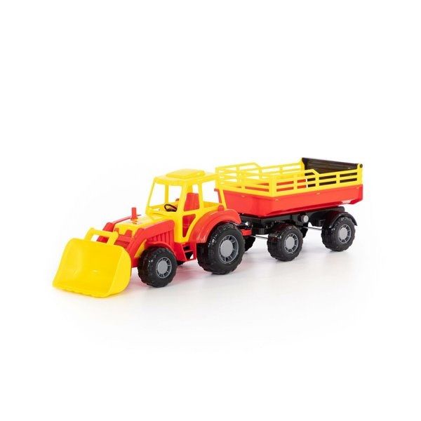 Дитяча іграшка трактор бульдозер з причепом і ковшем (№2) 35363 Polesie tractor toy два кольори