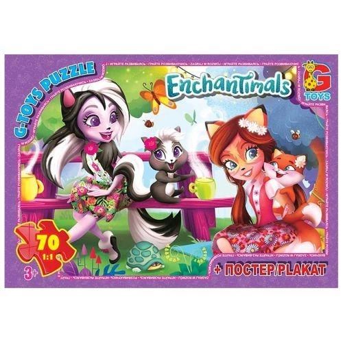 Пазли ТМ "G-Toys" із серії "Enchantimals", 70 ел, EA214