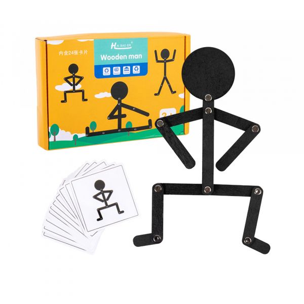 Дитяча іграшка BE0018 гра пазл дерев'ний чоловічок