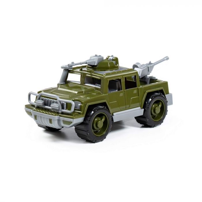 Дитяча іграшка машинка джип пікап військовий з 2-ма кулеметами в сіточці 63946 Wader
