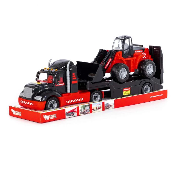 Дитяча іграшка машина трейлер та трактор навантажувач 57129 MAMMOET VOLVO 206-03