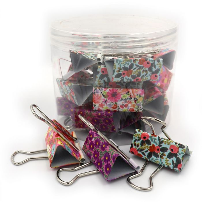 Біндер 41 мм кольорові квіти 5387-41