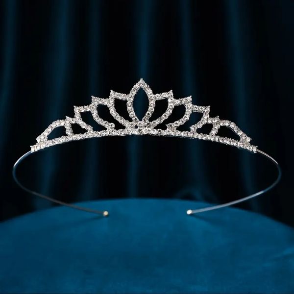 Діадема (тіара) корона A-30 колір срібро (silver), матеріал метал 163746 tiara