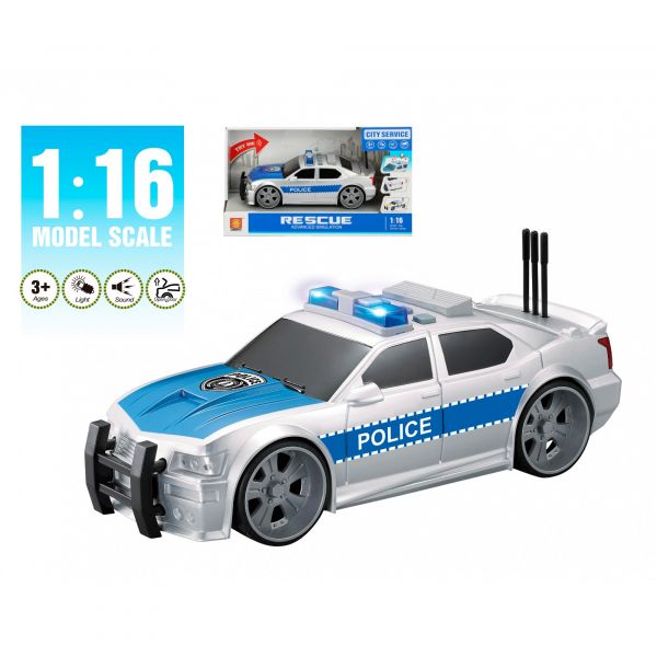 Дитяча іграшка машинка поліцейська Police фрикційна, звукові та світлові ефекти WY620B WENYI (відео в описі)