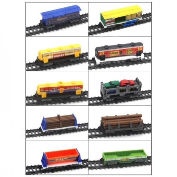 Дитяча іграшка залізниця 670 см з підйомним краном Power Train World BSQ® 2082
