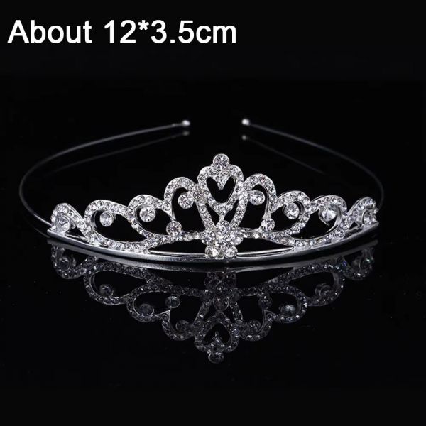 Діадема (тіара) корона A-33 колір срібро (silver), матеріал метал 164026 tiara