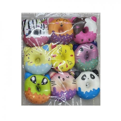 Дитяча іграшка антистрес сквіш (Squishy) фігурка пончик тварина 7 см FG240428015Q 9 видів з ароматом, ціна за 1шт