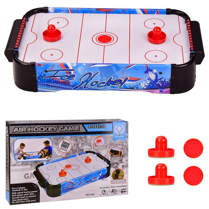 Спортивна гра аерохокей 2346 повітряний хокей короб 52*9,5*33,5 см, р-р іграшки – 55*31*9.5 см