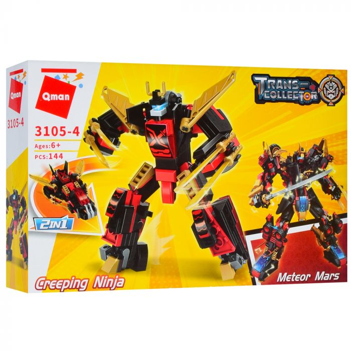 Дитяча іграшка конструктор Qman 3105 трансформер (робот+машинка), від 137дет., 6видів