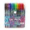 Ручка гелева з глітером для малювання набір 12 кольорів 1233-12F Gel pens PVC