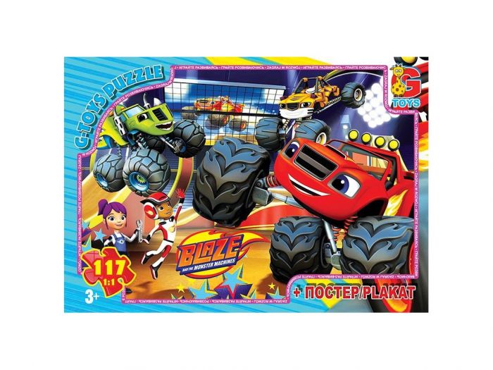 Дитяча гра пазли із серії Blaze (Блейз) 117 ел.елементів ZE020 ТМ G-Toys